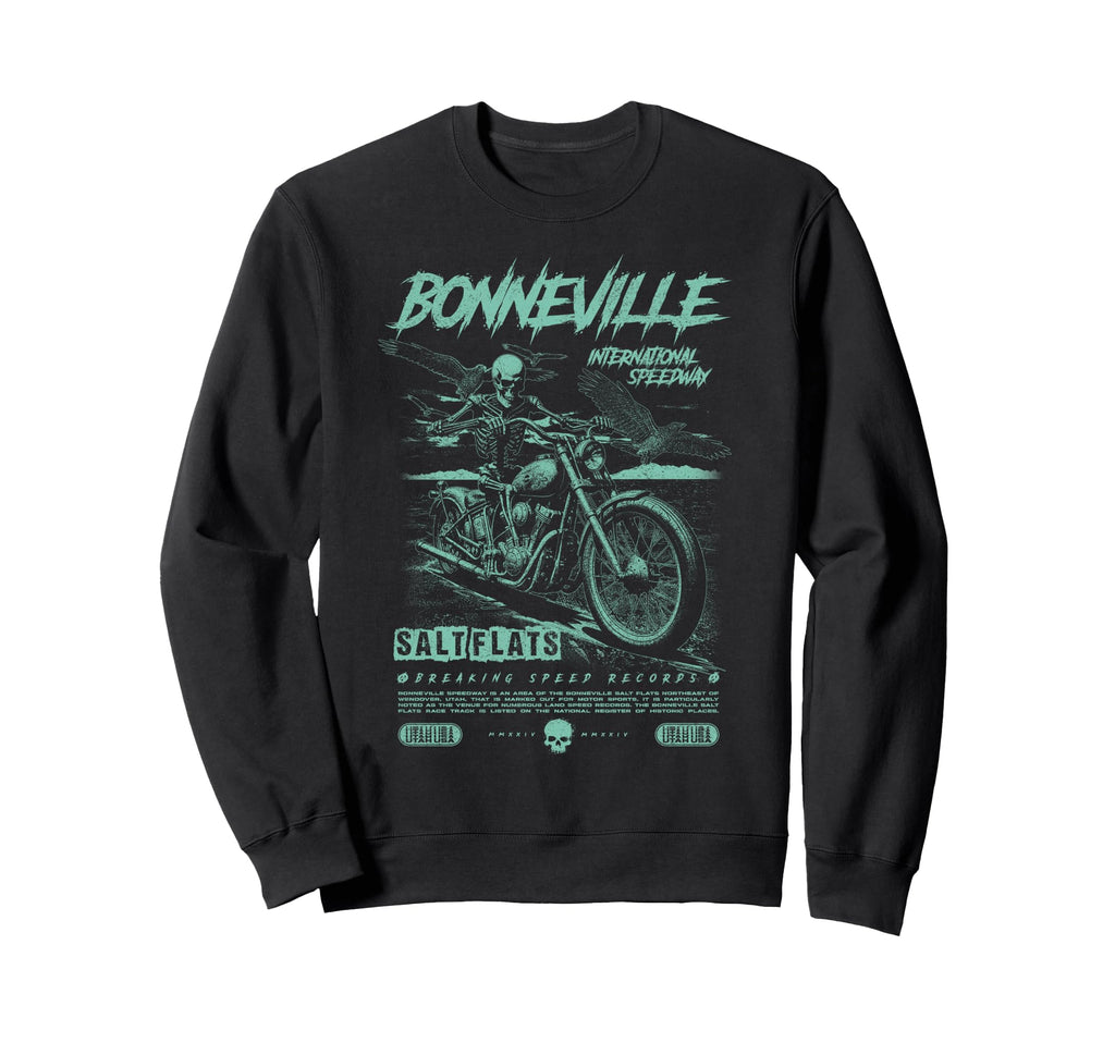 Bonneville Salt Flats Motorcycle Sweatshirt - Unique Graphic for Adults - T-Shirt, Sweatshirt, Hoodie