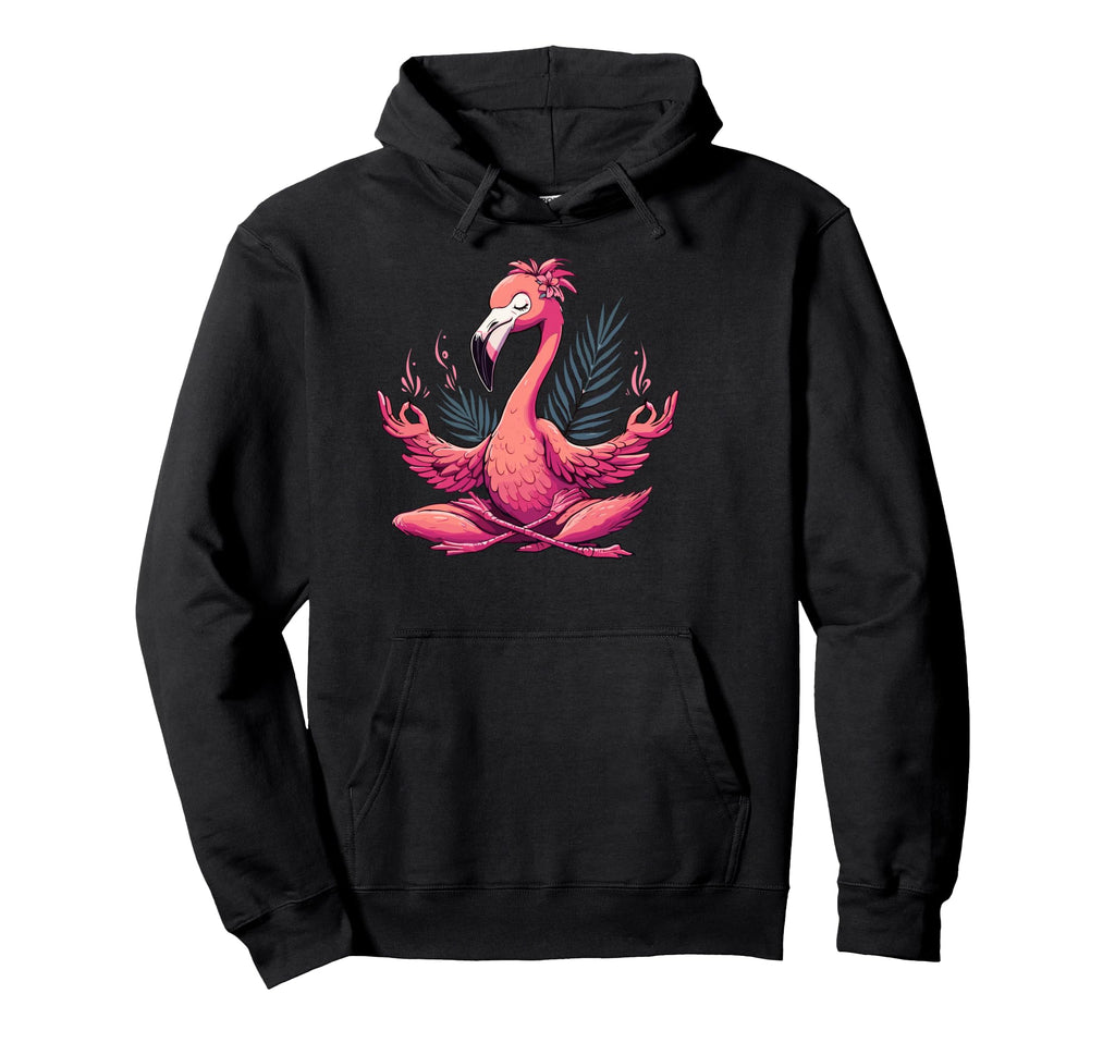 Meditation Flamingo Yoga Pose Hoodie - Casual Everyday Wear Unisex - T-Shirt, Sweatshirt, Hoodie