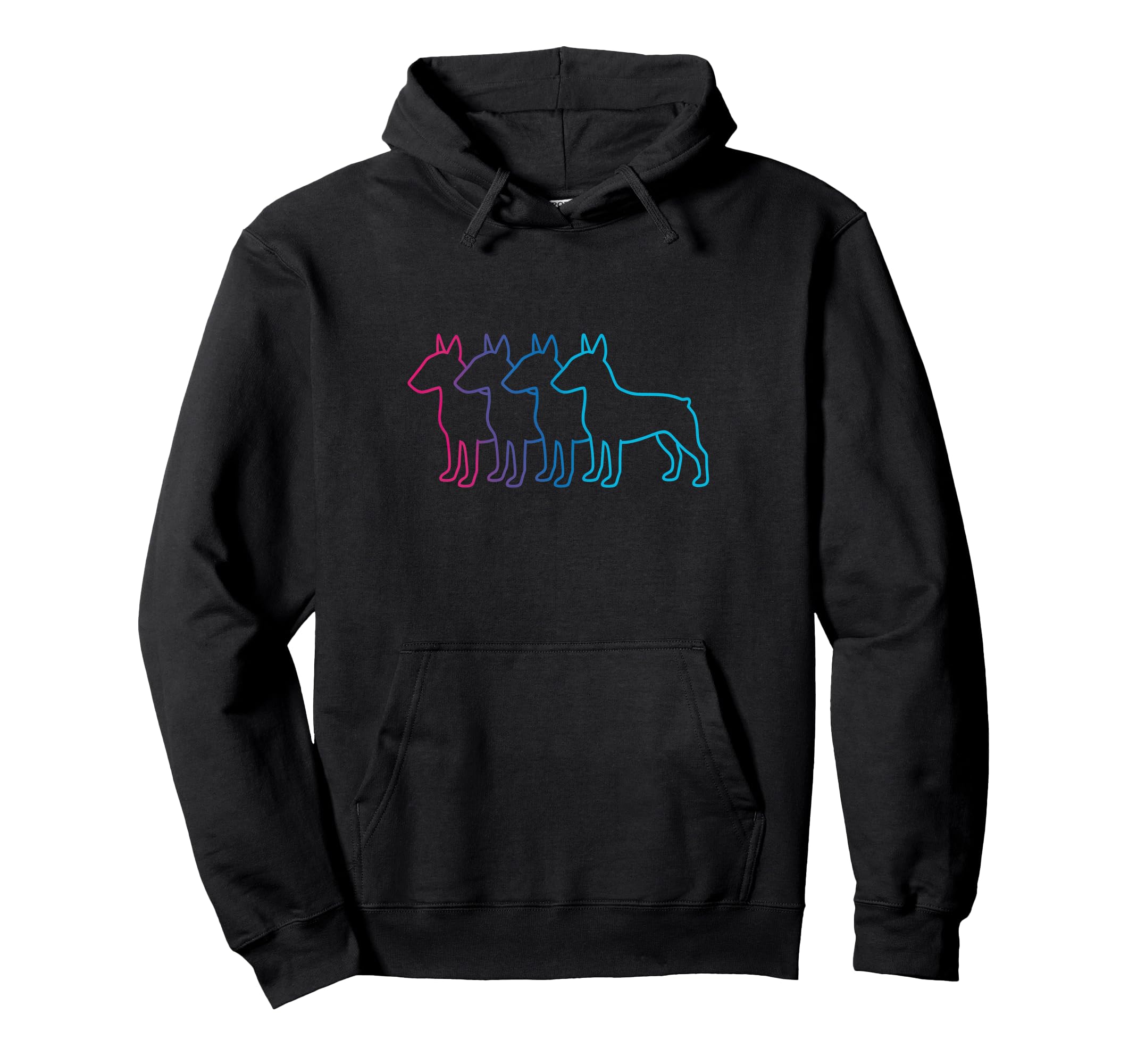 English Bull Terrier Silhouette Hoodie - Minimalist Print Men Women - T-Shirt, Sweatshirt, Hoodie