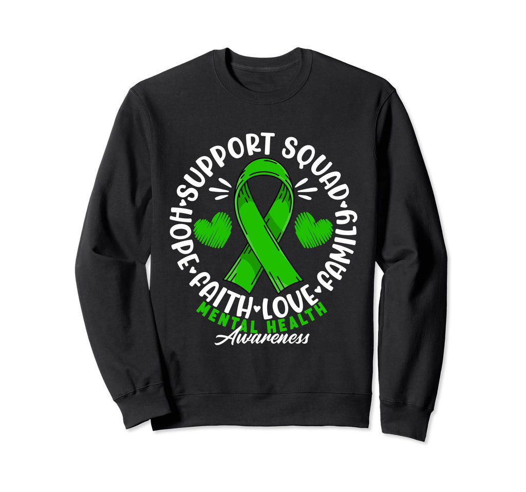 Support Awareness Squad I Depression Sweatshirt - Aesthetic Graphic Unisex - T-Shirt, Sweatshirt, Hoodie