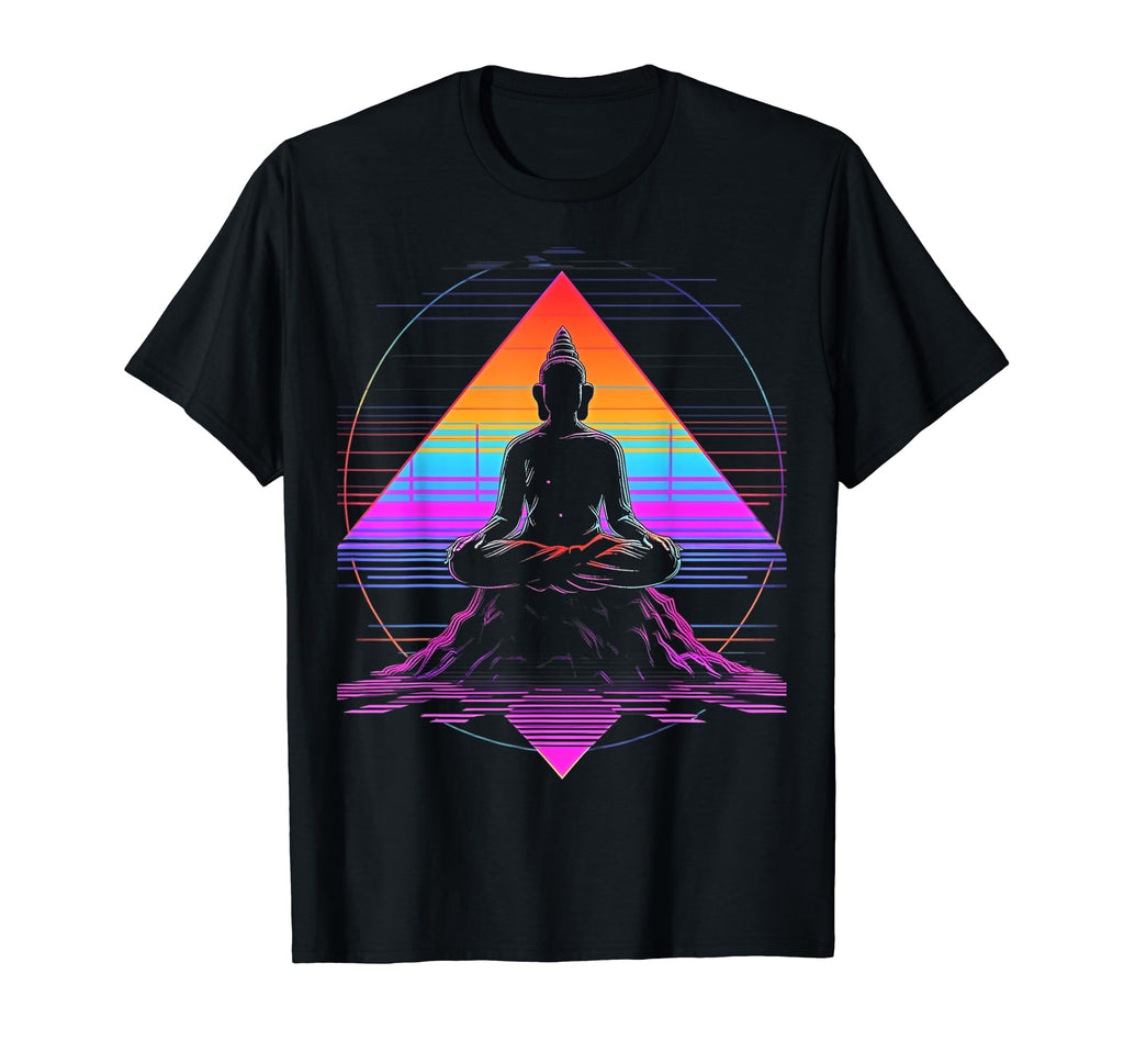 Synthwave Buddha Cyberpunk 80S Sci Fi 24 T-Shirt - Aesthetic Graphic Unisex - T-Shirt, Sweatshirt, Hoodie