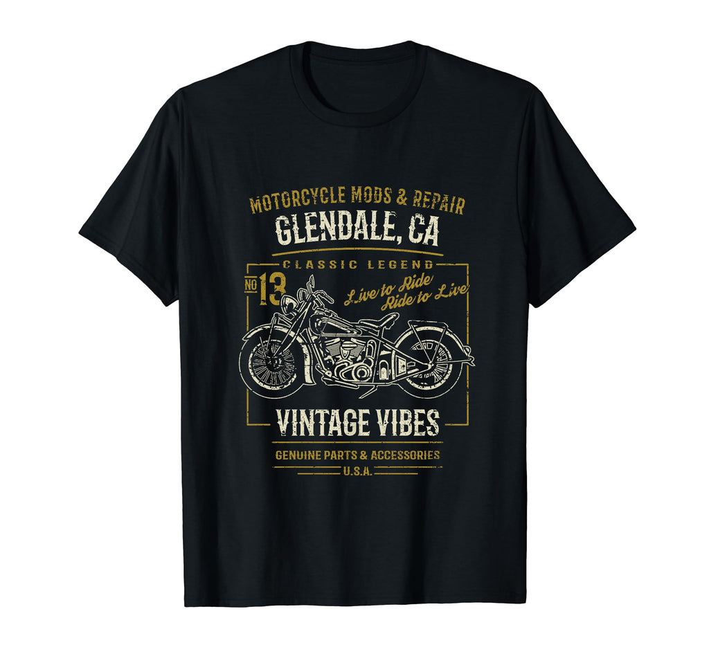 Glendale California Usa Motorcycle T-Shirt - Novelty Apparel Men Women - T-Shirt, Sweatshirt, Hoodie