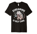 Opossum Therapeutic Screaming Stress Relief T-Shirt - Graphic Print Unisex - T-Shirt, Sweatshirt, Hoodie