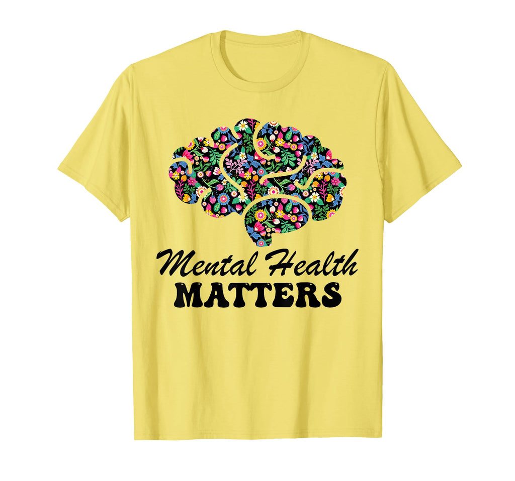 Yellow Mental Health Awareness Mental T-Shirt - Graphic Print Men Women - T-Shirt, Sweatshirt, Hoodie