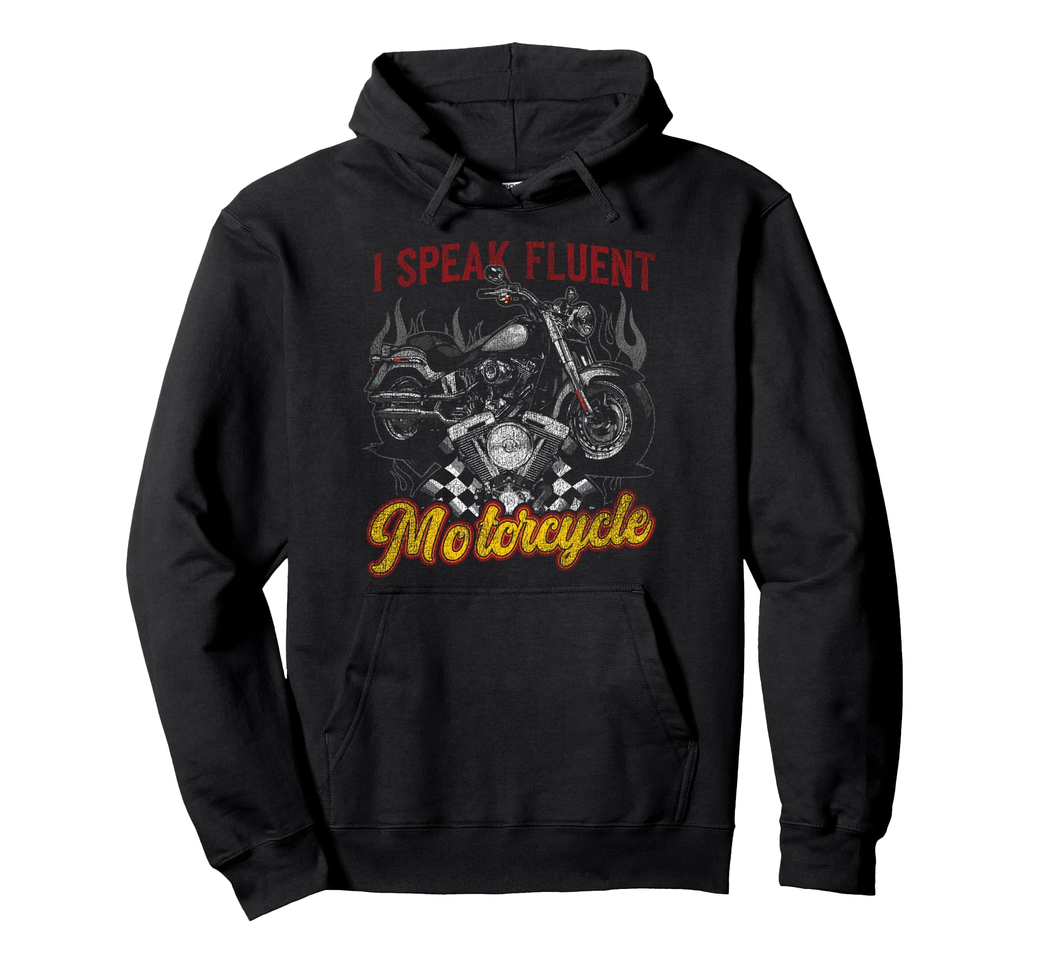 Motorcycle Biker I Speak Fluent Motorcycle Hoodie - Minimalist Print Unisex - T-Shirt, Sweatshirt, Hoodie