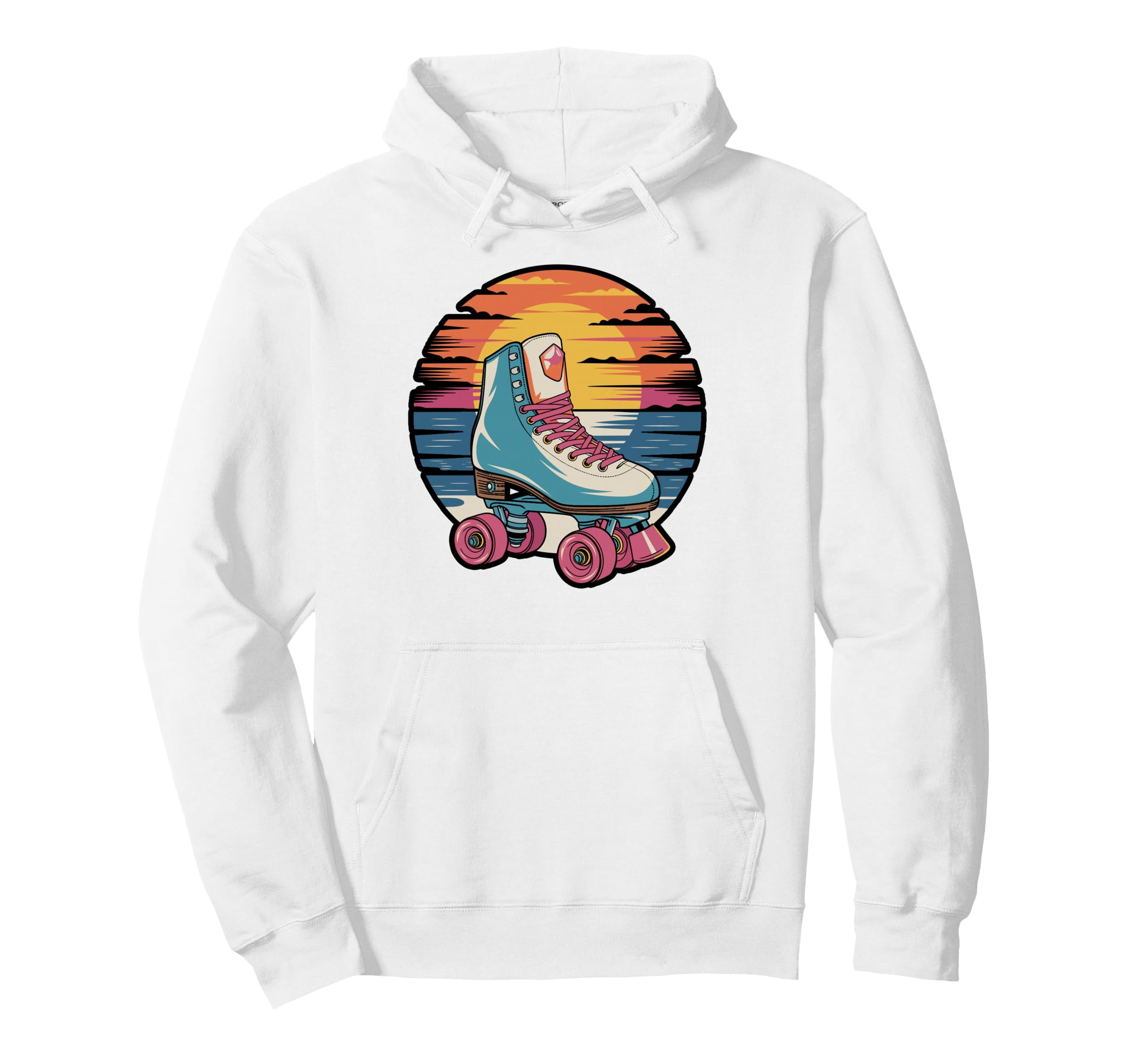 Colorful Roller Skate Lineup Hoodie - Casual Everyday Wear Unisex - T-Shirt, Sweatshirt, Hoodie