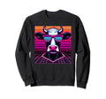 Synthwave Cow Sunglasses Vaporwave Sweatshirt - Graphic Print for Adults - T-Shirt, Sweatshirt, Hoodie