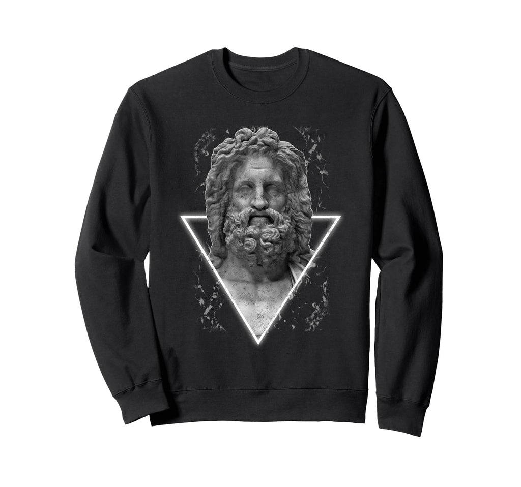Zeus Sculpture Aesthetic Edgy Sweatshirt - Fun Novelty Design Men Women - T-Shirt, Sweatshirt, Hoodie