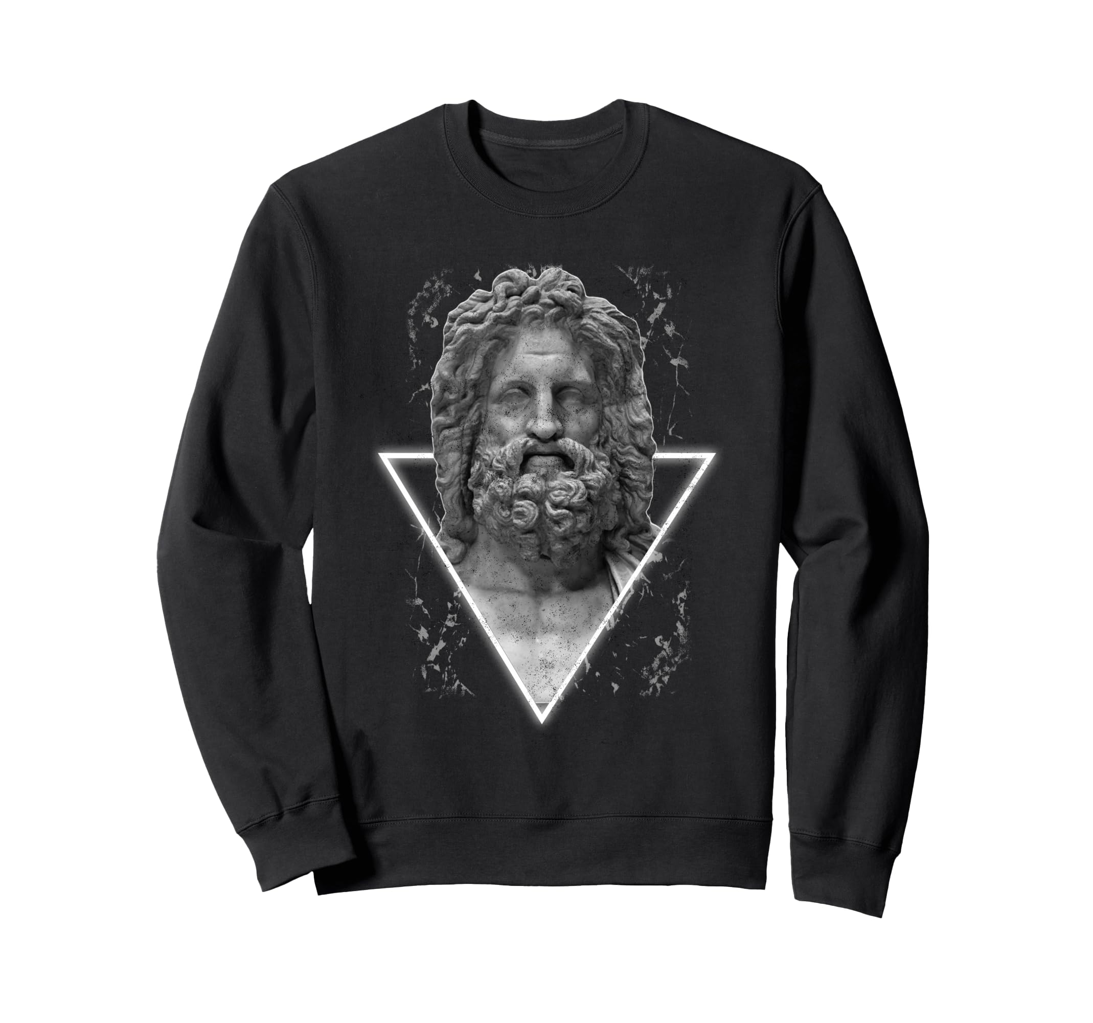 Zeus Sculpture Aesthetic Edgy Sweatshirt - Fun Novelty Design Men Women - T-Shirt, Sweatshirt, Hoodie