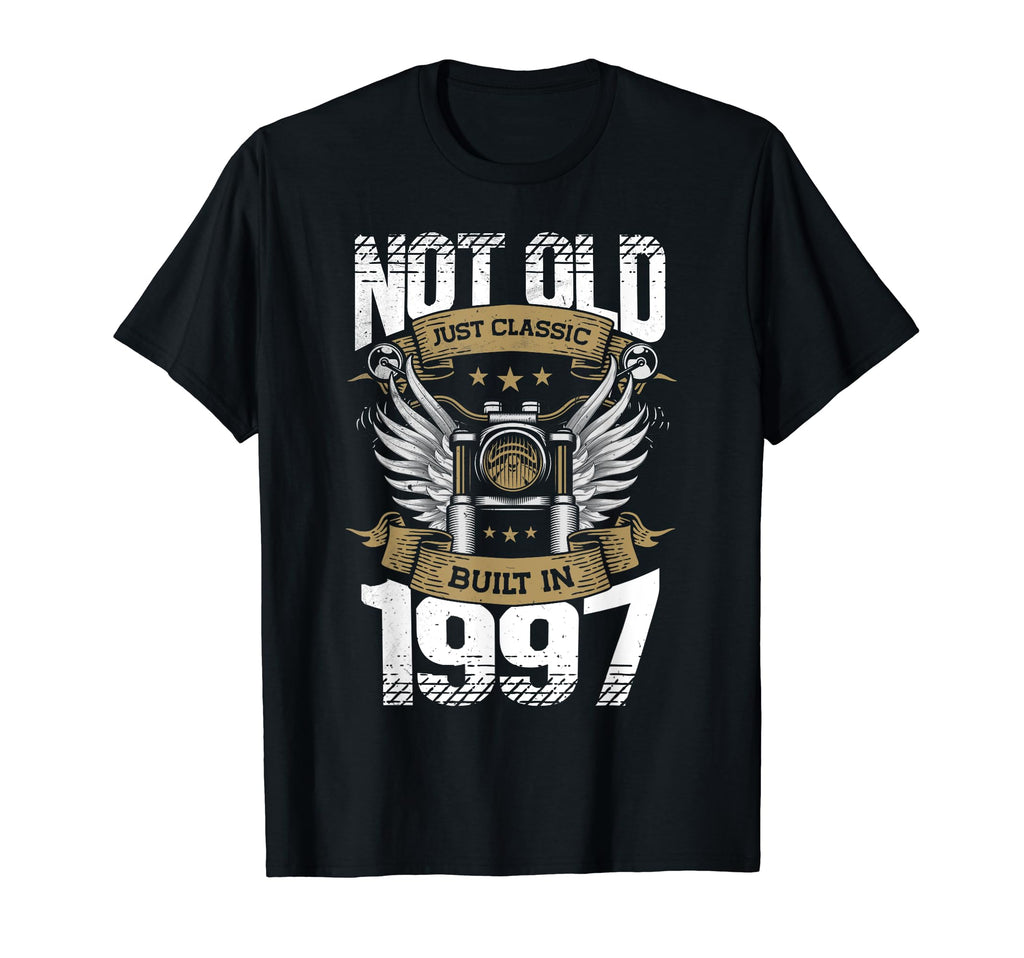 Motorcycle Biker Birthday Built 1997 T-Shirt - Graphic Print for Adults - T-Shirt, Sweatshirt, Hoodie