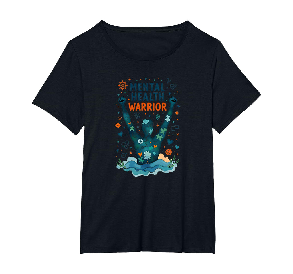 Mental Health Warrior Empowering T-Shirt - Trendy Graphic Unisex - T-Shirt, Sweatshirt, Hoodie