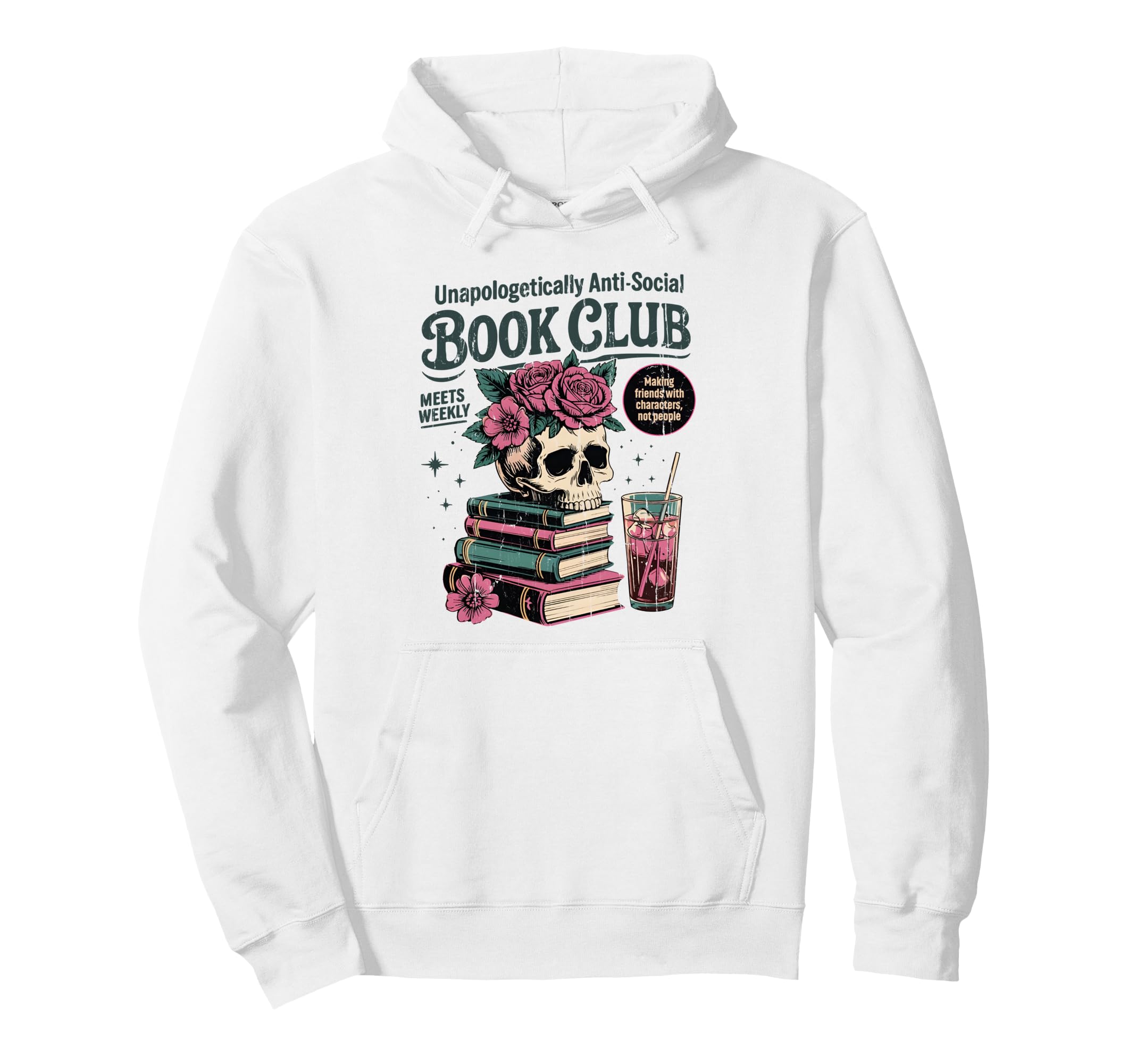 Unapologetically Anti Social Book Club Hoodie - Custom Art Print Unisex - T-Shirt, Sweatshirt, Hoodie