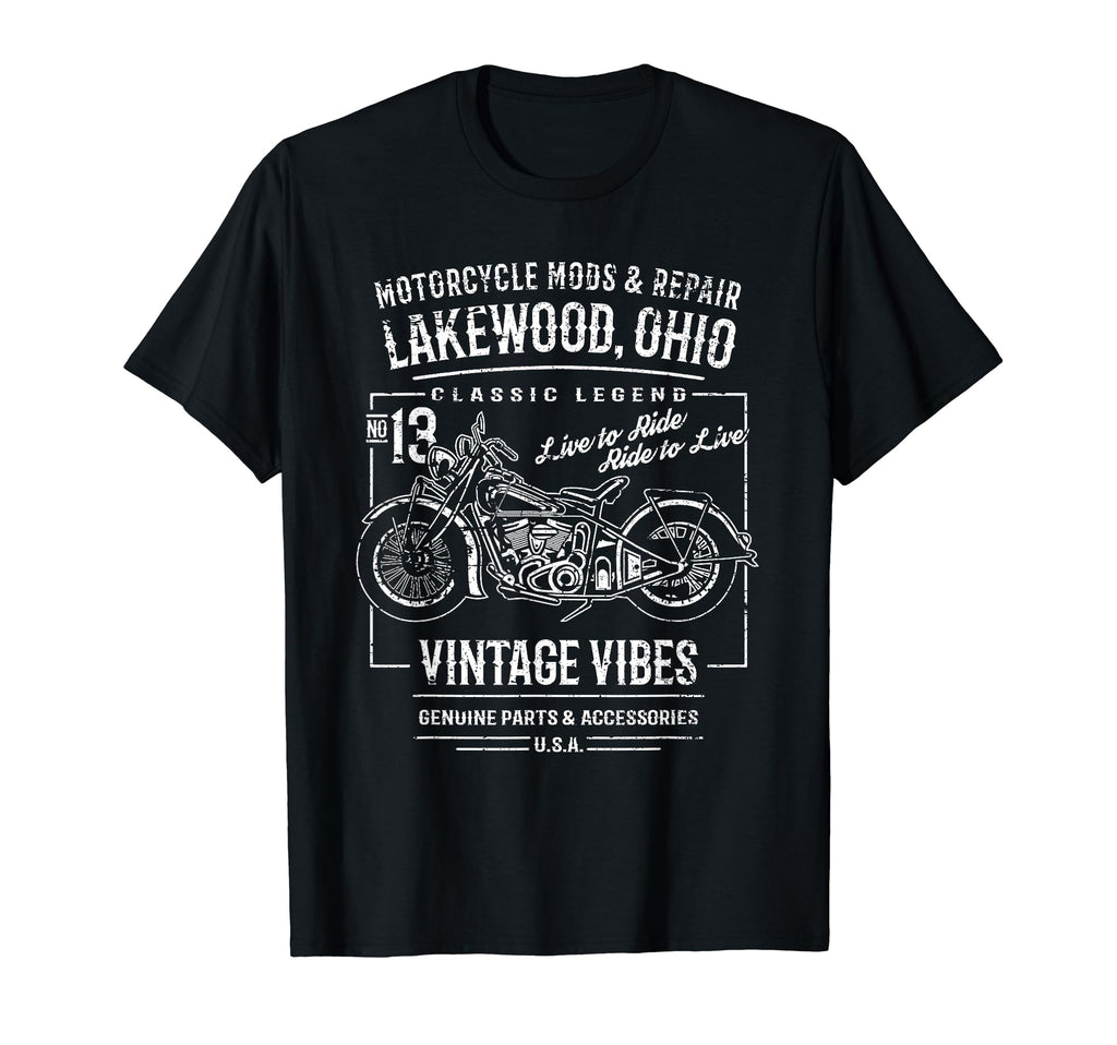 Lakewood Oh Usa Distressed T-Shirt - Aesthetic Graphic for Adults - T-Shirt, Sweatshirt, Hoodie