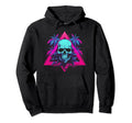 Skull Vaporwave Retrowave Aesthetic Hoodie - Trendy Graphic Men Women - T-Shirt, Sweatshirt, Hoodie