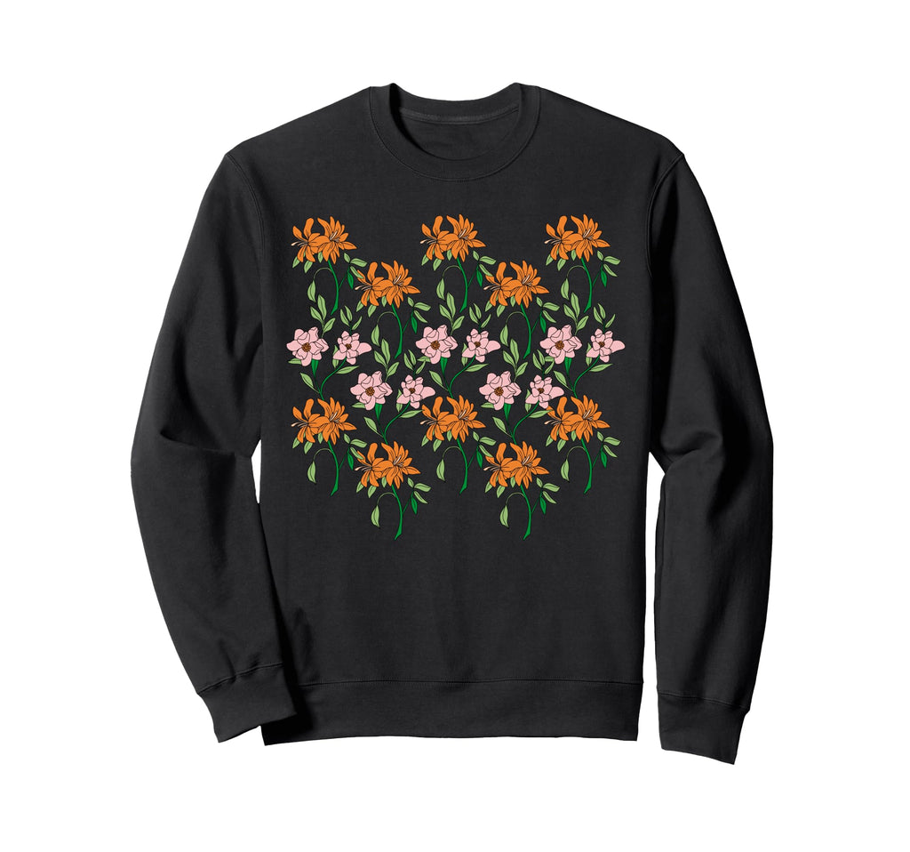 Flowers Pattern Art Gardening Sweatshirt - Casual Everyday Wear Unisex - T-Shirt, Sweatshirt, Hoodie