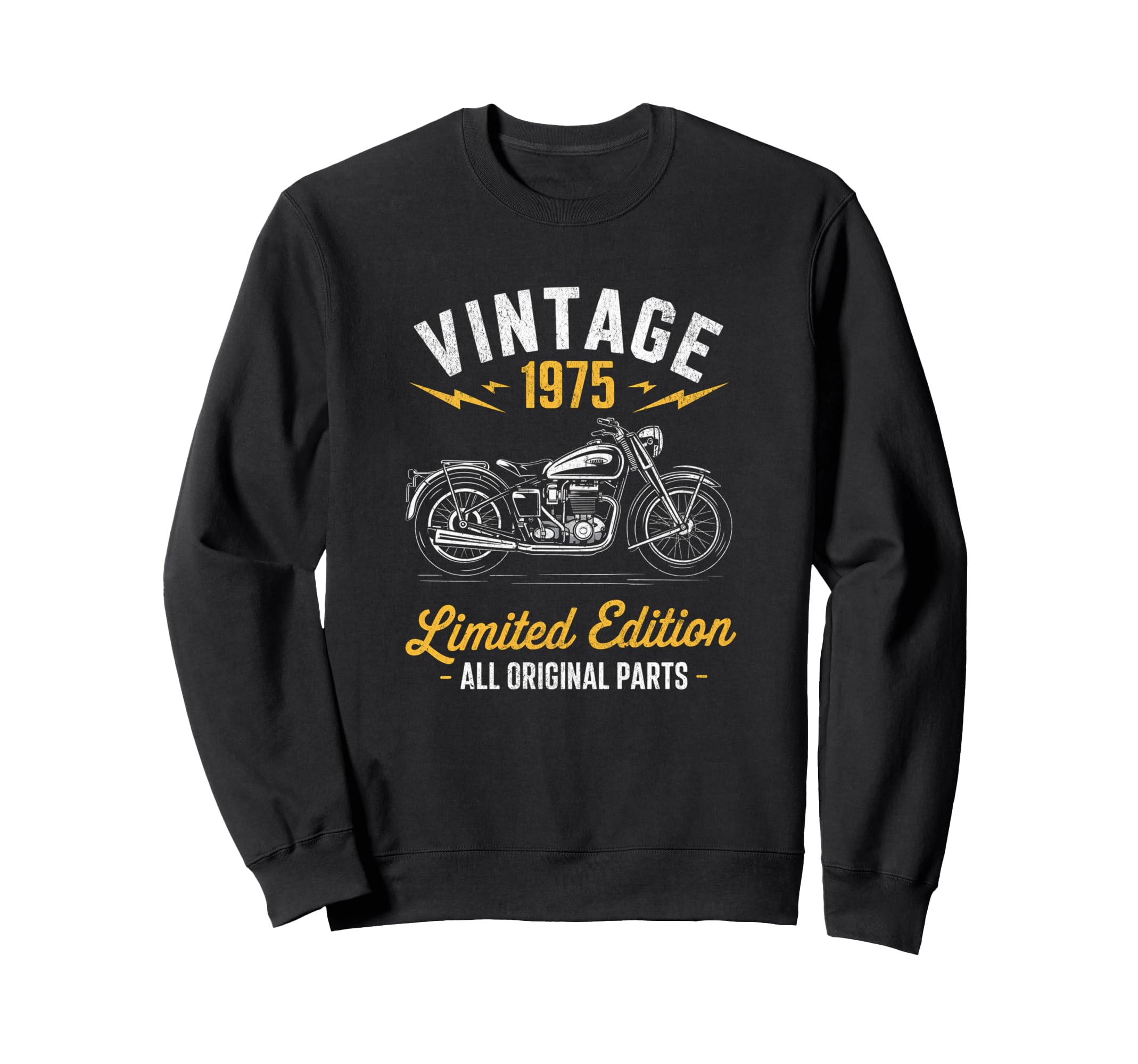 1975 Biker Motorcycle Fiftieth Sweatshirt - Aesthetic Graphic Men Women - T-Shirt, Sweatshirt, Hoodie