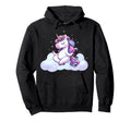 Meditation Unicorn Yoga Pose Relaxing Animal Hoodie - Graphic Print Unisex - T-Shirt, Sweatshirt, Hoodie