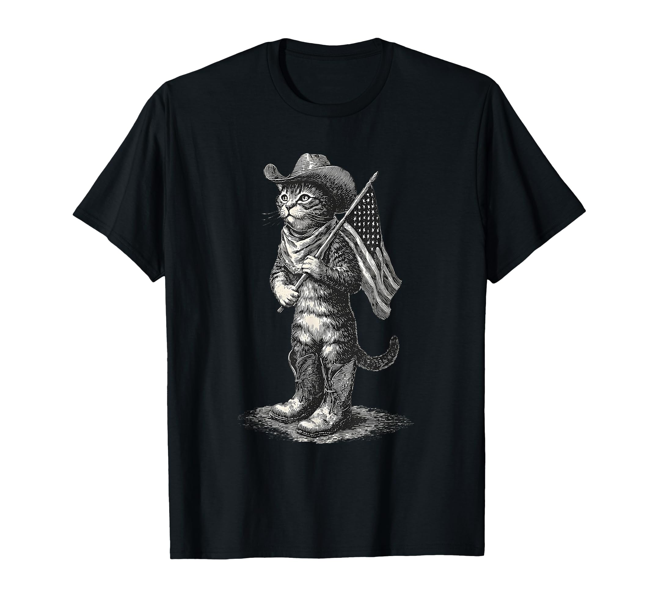 Cowboy Cat Western Country Cowgirl Funny T-Shirt - Trendy Graphic Unisex - T-Shirt, Sweatshirt, Hoodie