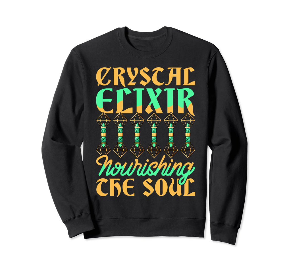 Healing Crystal Elixir Nourishing Sweatshirt - Aesthetic Graphic Unisex - T-Shirt, Sweatshirt, Hoodie