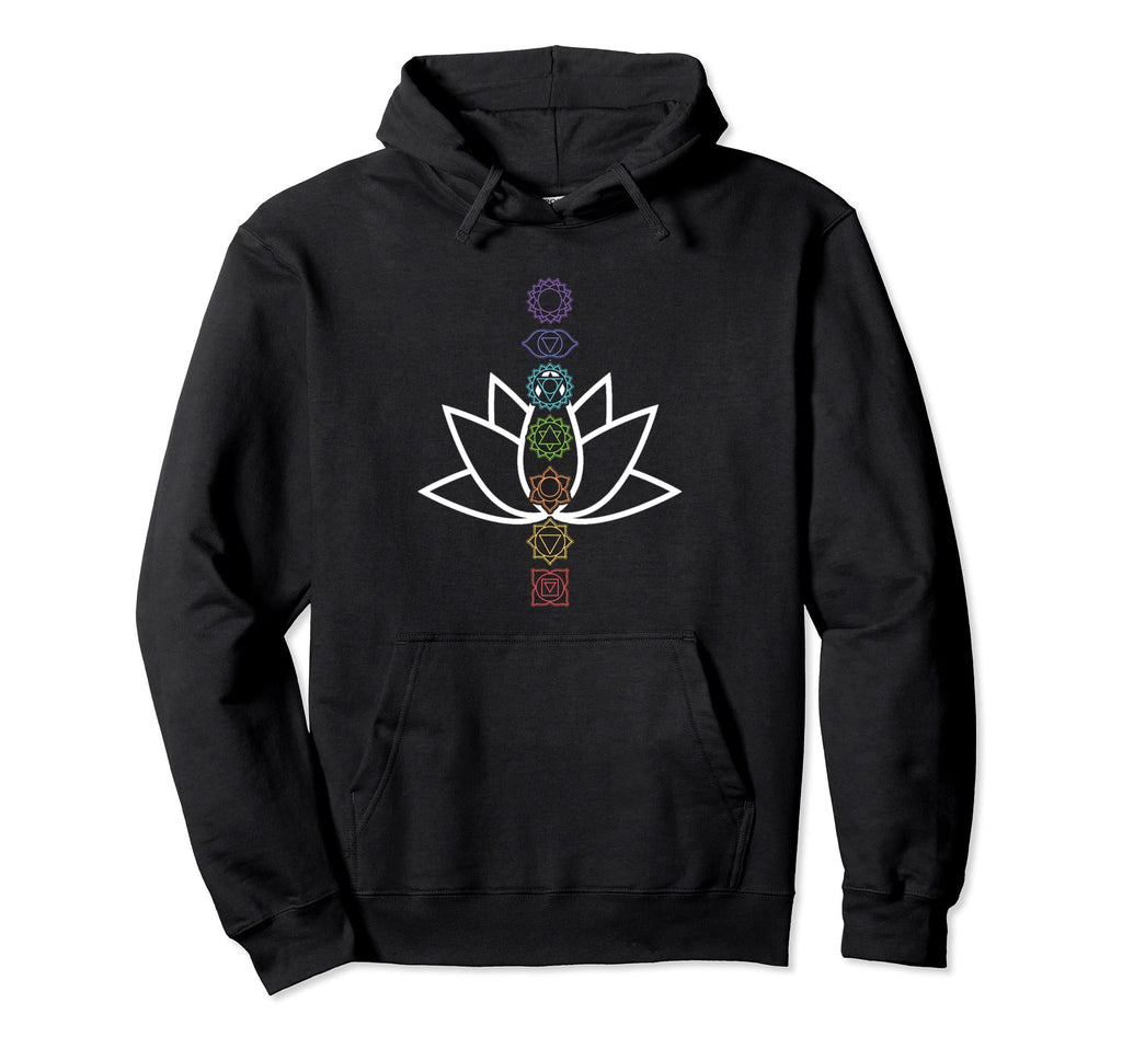 Chakra Chakras Aligned Lotus Mandala Hoodie - Fun Novelty Design Unisex - T-Shirt, Sweatshirt, Hoodie