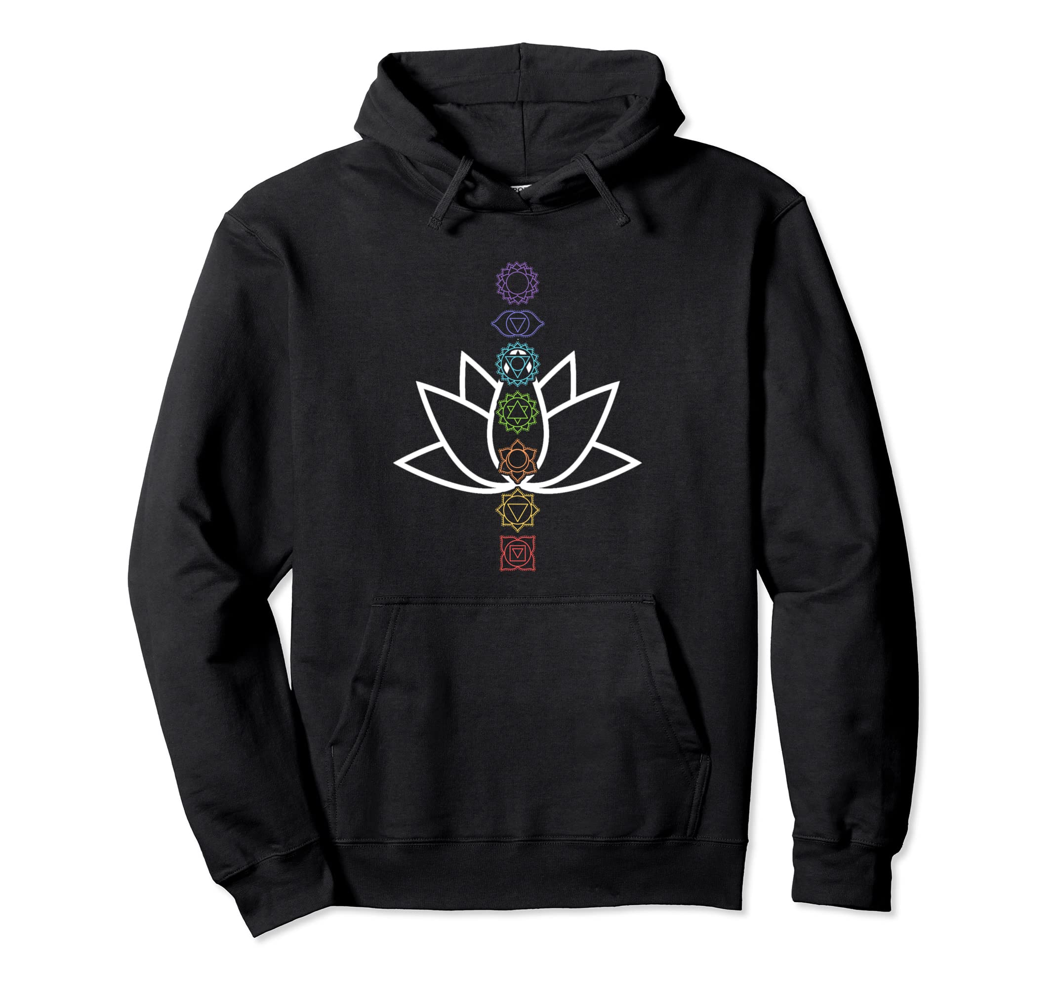Chakra Chakras Aligned Lotus Mandala Hoodie - Fun Novelty Design Unisex - T-Shirt, Sweatshirt, Hoodie