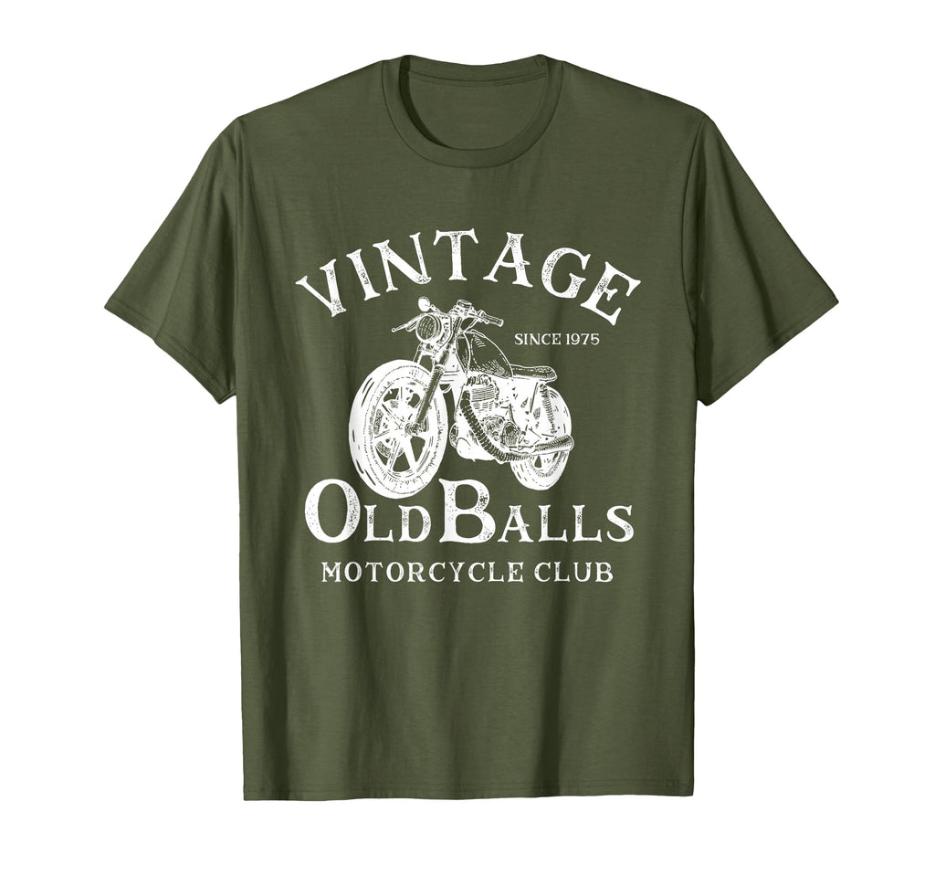 Mens Since 1975 Motorcycle Old Balls Club T-Shirt - Unique Graphic Unisex - T-Shirt, Sweatshirt, Hoodie