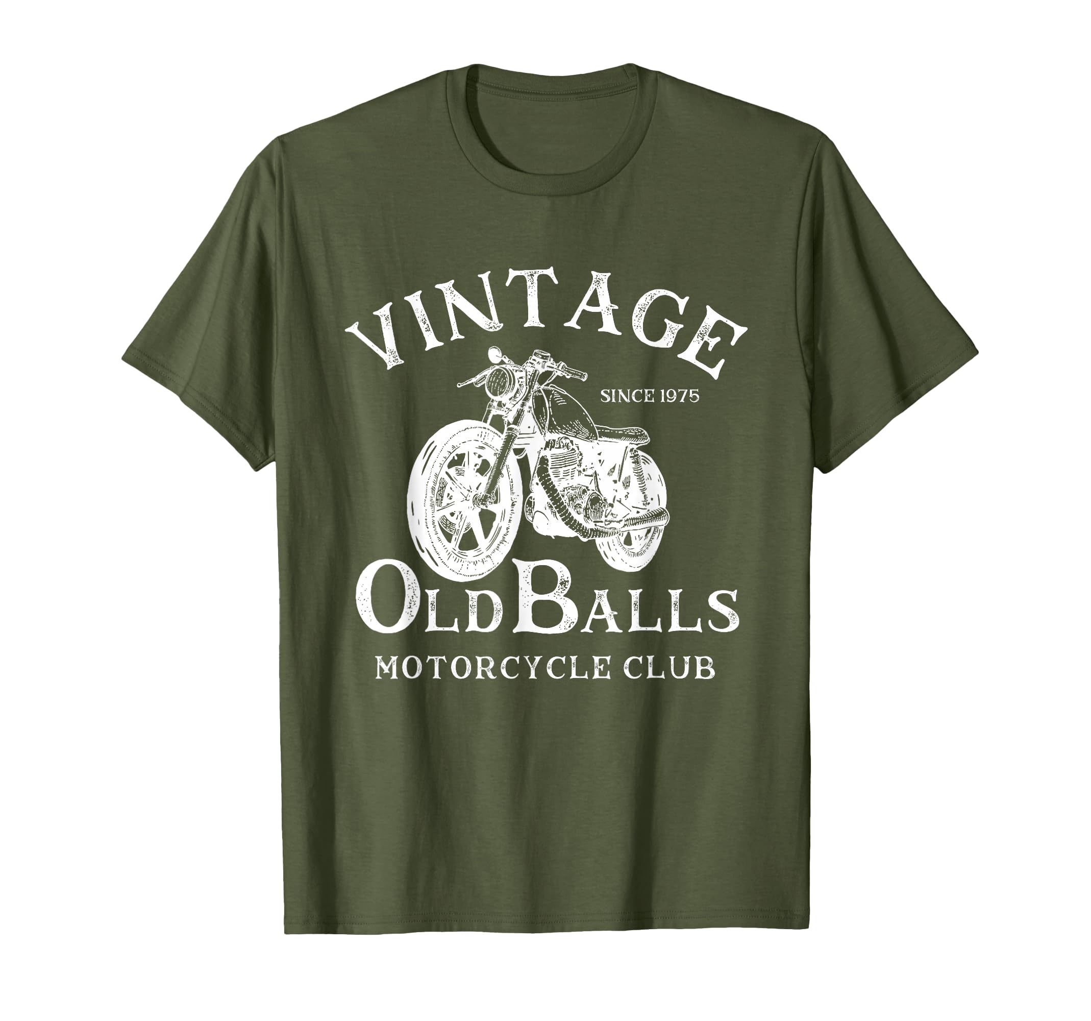 Mens Since 1975 Motorcycle Old Balls Club T-Shirt - Unique Graphic Unisex - T-Shirt, Sweatshirt, Hoodie