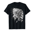 American Motorcycle Skull Native Indian T-Shirt - Minimalist Print Unisex - T-Shirt, Sweatshirt, Hoodie