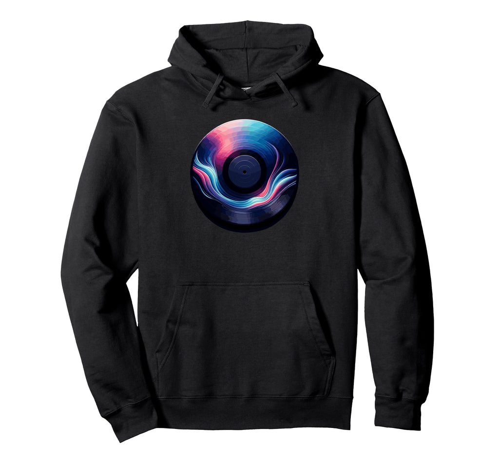 Vinyl Record Player Music Hoodie - Fun Novelty Design Men Women - T-Shirt, Sweatshirt, Hoodie