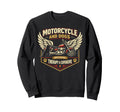 Motorcycle Biker Dog Motorcycle And Sweatshirt - Streetwear Style Unisex - T-Shirt, Sweatshirt, Hoodie