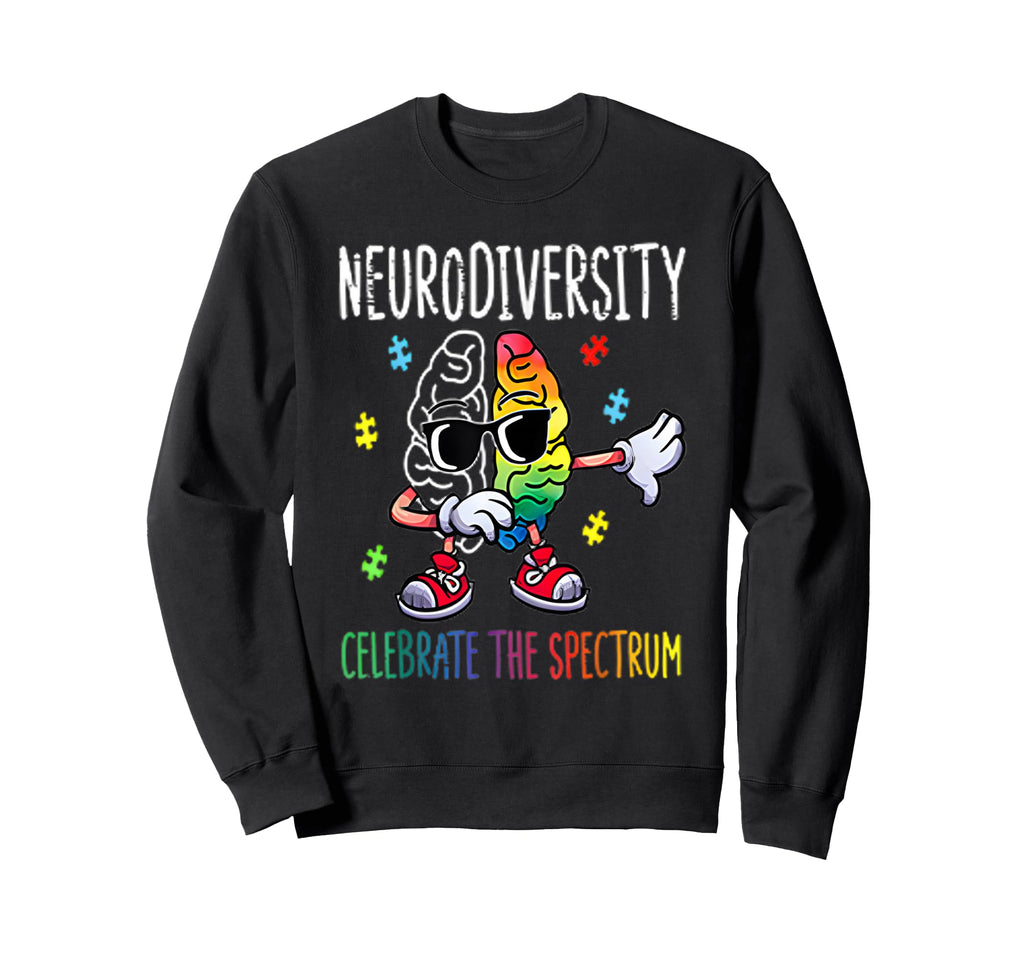 Neurodiversity Brain Autism Awareness Sweatshirt - Minimalist Print Unisex - T-Shirt, Sweatshirt, Hoodie