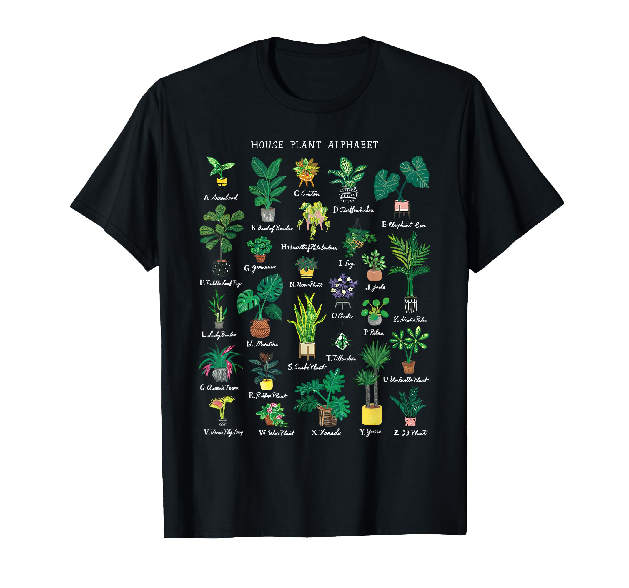Plant Alphabet Gardener Gardening Plant T-Shirt - Graphic Print Men Women - T-Shirt, Sweatshirt, Hoodie