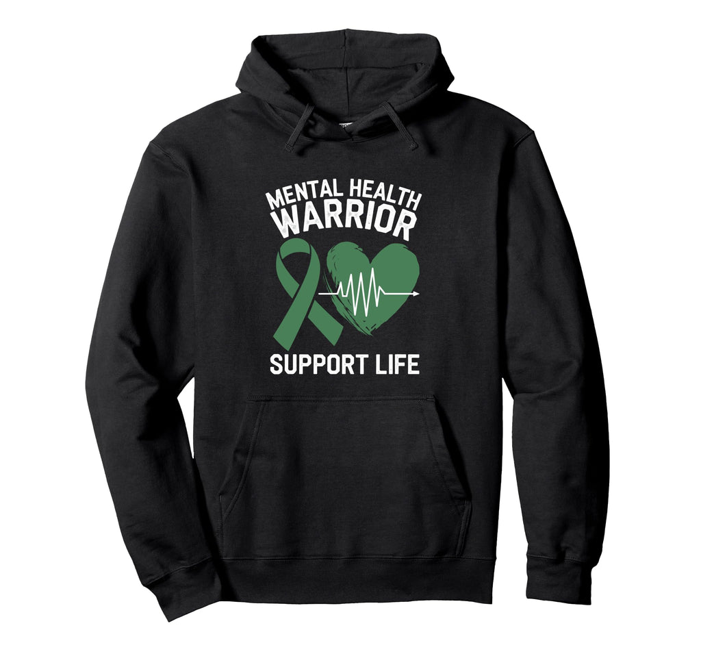 Warrior Mental Health Awareness Hoodie - Unique Graphic Men Women - T-Shirt, Sweatshirt, Hoodie