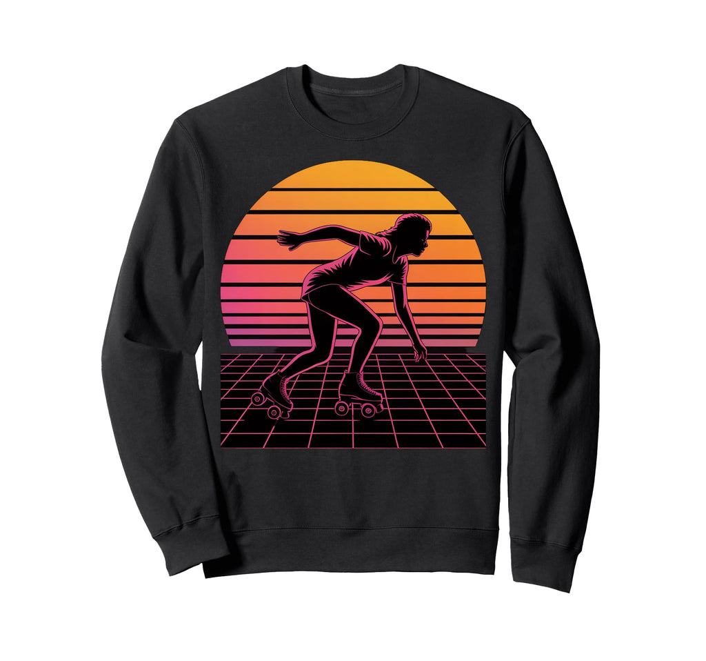 Roller Skater Silhouette Sweatshirt - Graphic Print Men Women - T-Shirt, Sweatshirt, Hoodie
