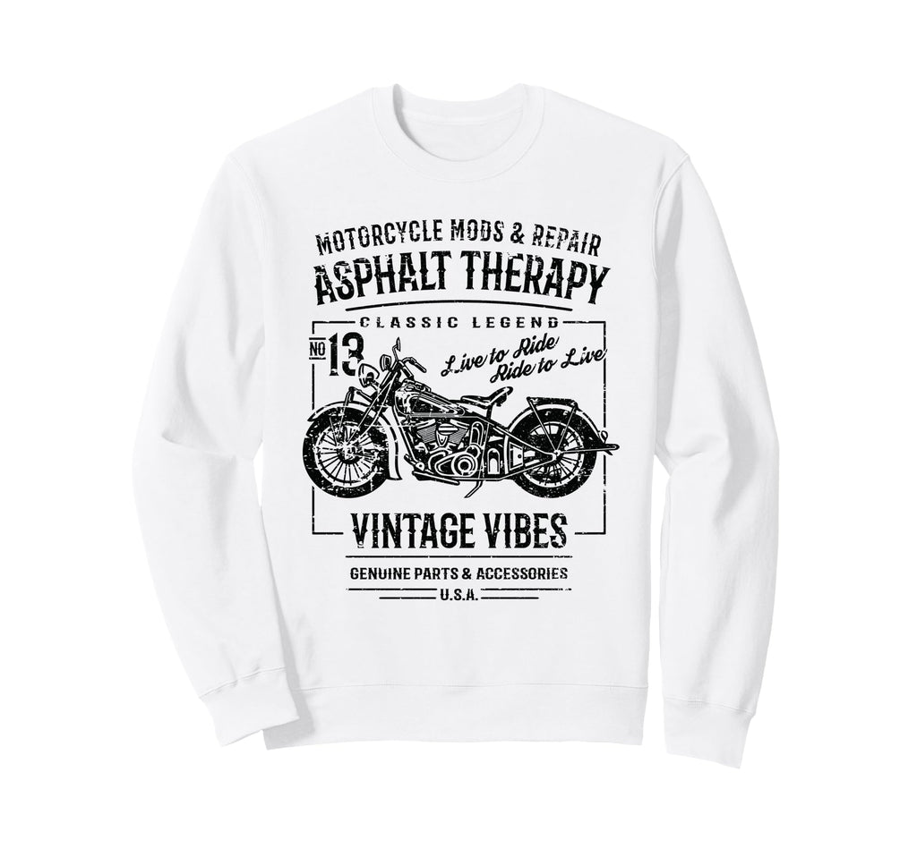 Motorcycle Distressed Sweatshirt - Unique Graphic for Adults - T-Shirt, Sweatshirt, Hoodie