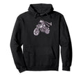 Frog Riding Motorcycle Scarf Flying Hoodie - Aesthetic Graphic Men Women - T-Shirt, Sweatshirt, Hoodie