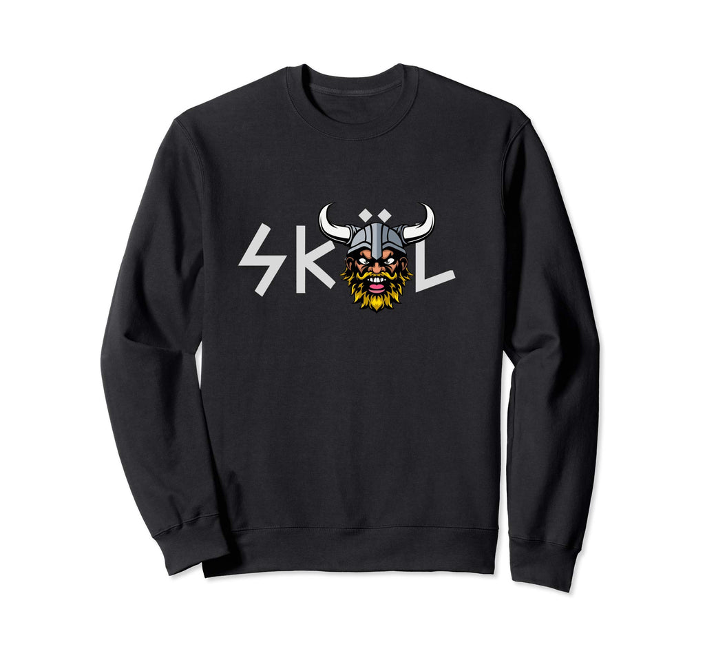 Skol Viking Typography Nordic Gift Sweatshirt - Trendy Graphic for Adults - T-Shirt, Sweatshirt, Hoodie