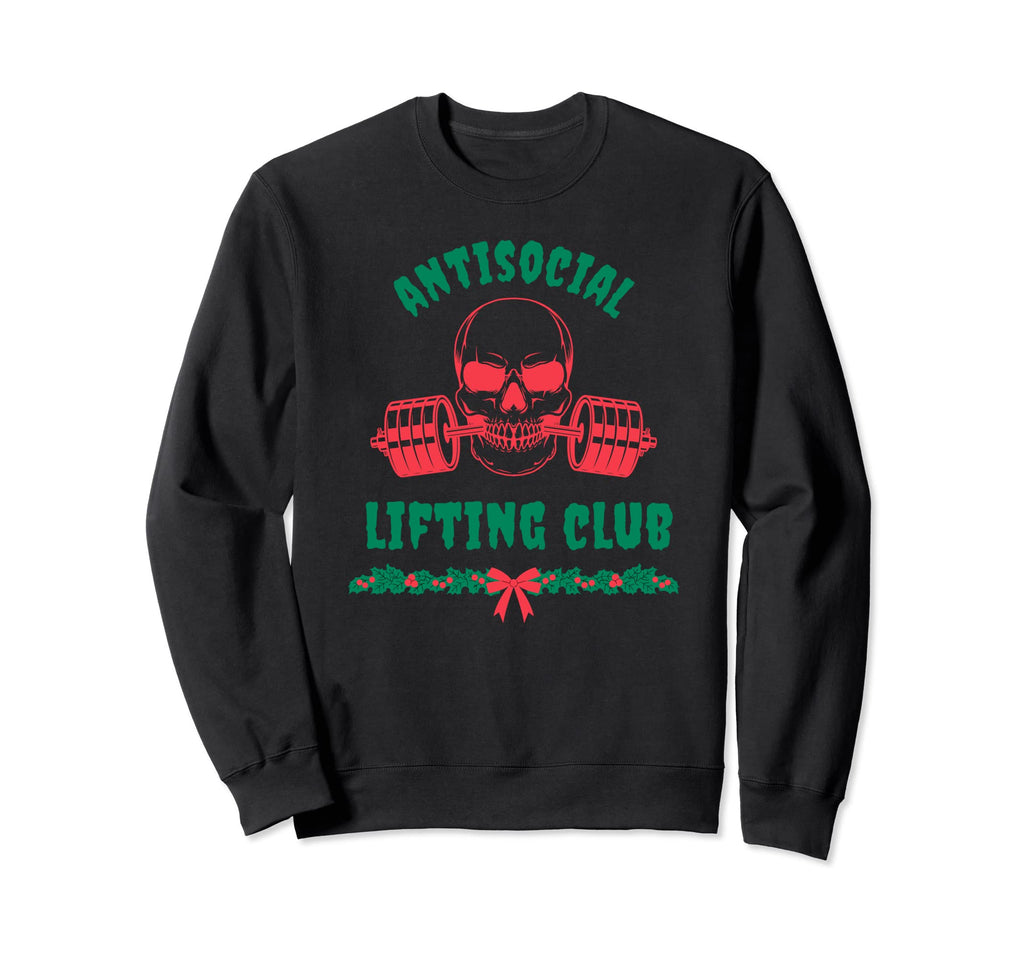 Antisocial Lifting Club Fitness Goth Sweatshirt - Trendy Graphic Unisex - T-Shirt, Sweatshirt, Hoodie