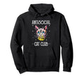 Antisocial Cat Club Introvert Cat Hoodie - Minimalist Print Men Women - T-Shirt, Sweatshirt, Hoodie