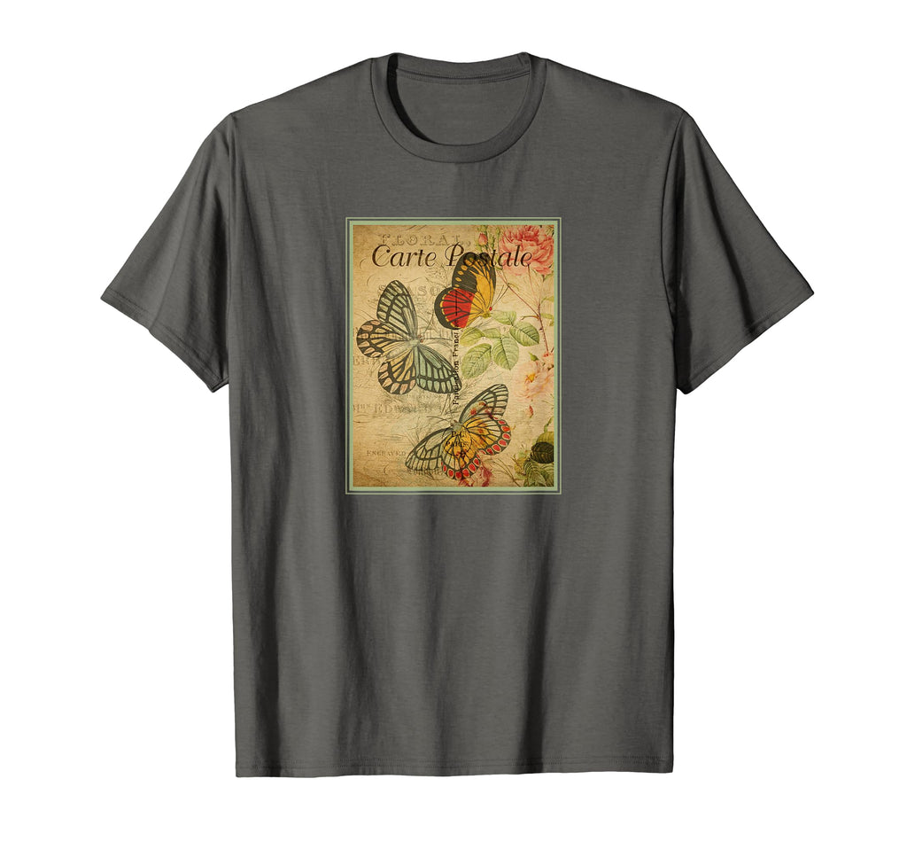 Butterfly Carte Postale Lovely T-Shirt - Minimalist Print Men Women - T-Shirt, Sweatshirt, Hoodie