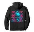 Skull Vaporwave Retrowave Aesthetic Hoodie - Fun Novelty Design Men Women - T-Shirt, Sweatshirt, Hoodie