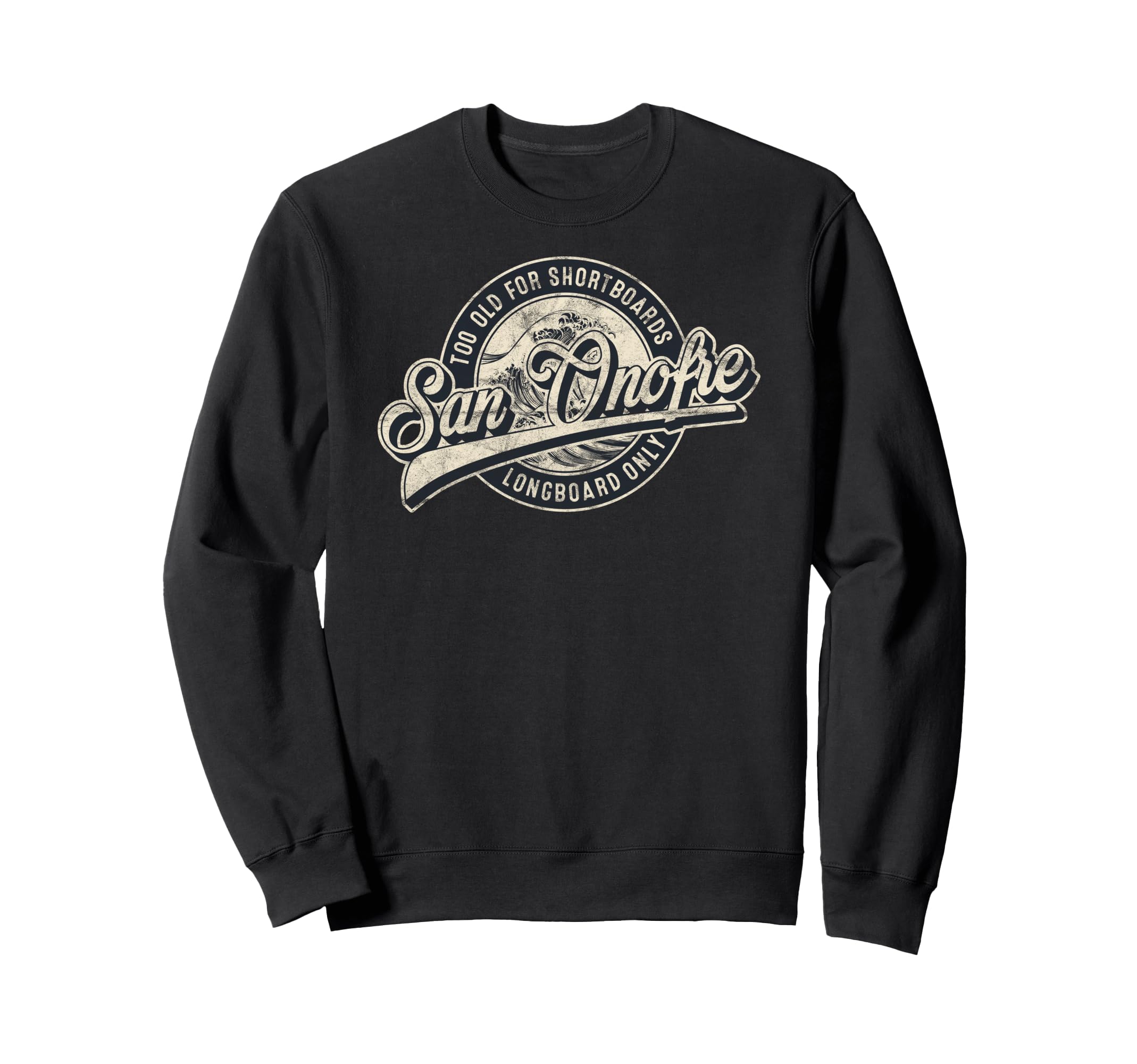 San Onofre Longboard Surf Sweatshirt - Custom Art Print Men Women - T-Shirt, Sweatshirt, Hoodie