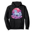 Vaporwave Unicorn Cherry Blossoms Hoodie - Trendy Graphic for Adults - T-Shirt, Sweatshirt, Hoodie