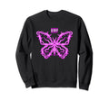 Barbwire Butterfly Retrowave Outrun Sweatshirt - Unique Graphic Men Women - T-Shirt, Sweatshirt, Hoodie