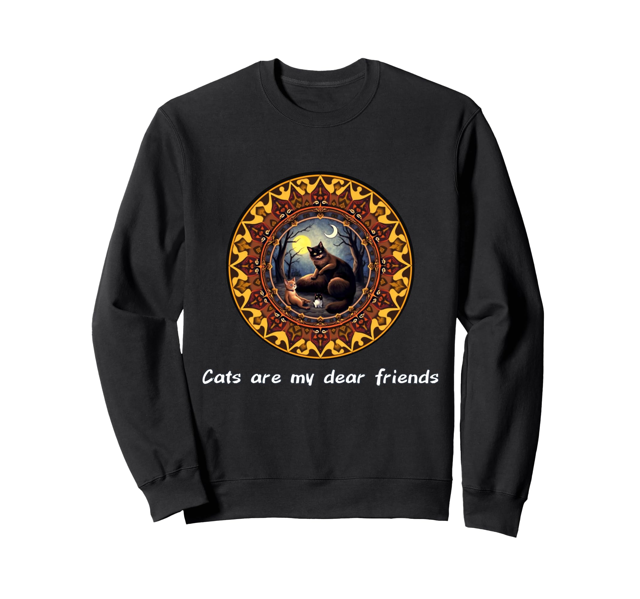Cats Are My Best Friends Sweatshirt - Casual Everyday Wear for Adults - T-Shirt, Sweatshirt, Hoodie
