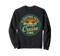 Floating Into Vacation Cruise Time Sweatshirt - Trendy Graphic Men Women - T-Shirt, Sweatshirt, Hoodie