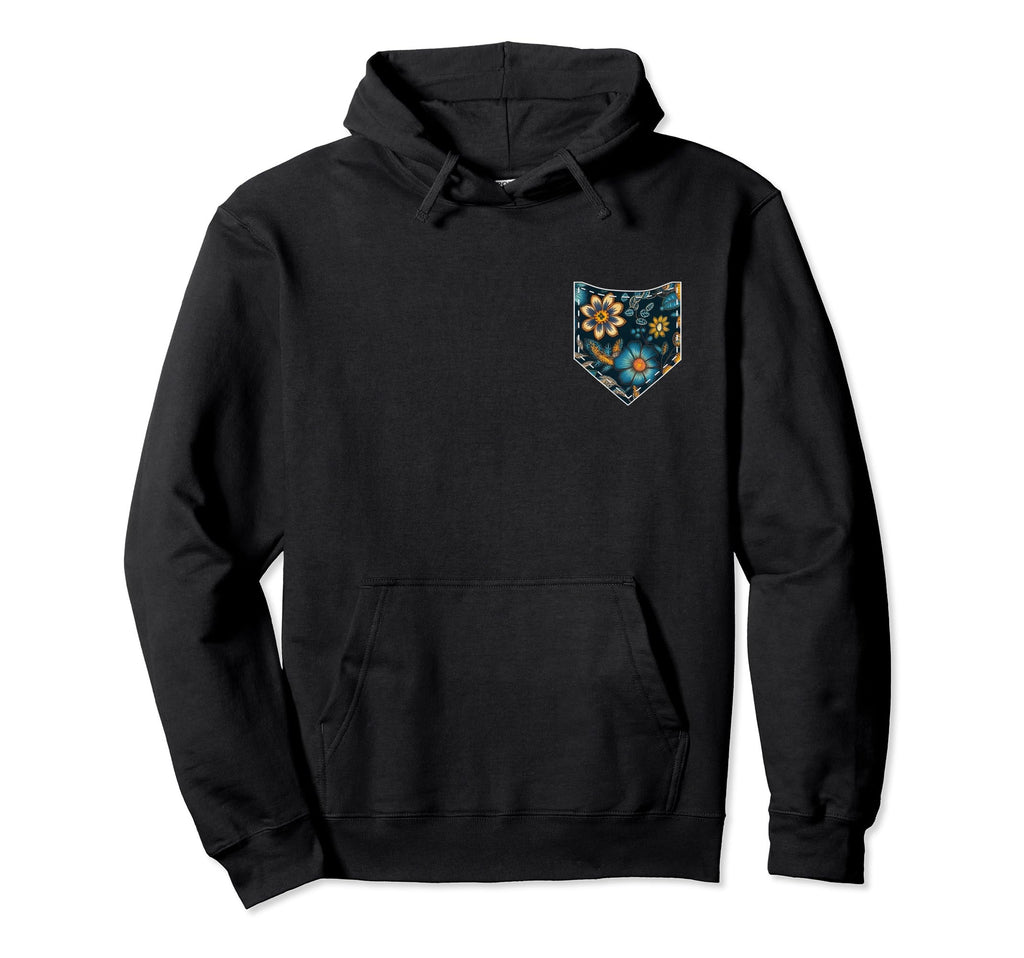 Floral Ukrainian Pocket Summer Flowers Hoodie - Fun Novelty Design Unisex - T-Shirt, Sweatshirt, Hoodie