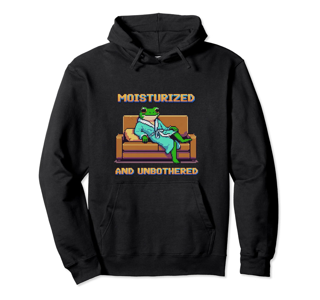 Funny Frog Meme Moisturized Hoodie - Casual Everyday Wear Unisex - T-Shirt, Sweatshirt, Hoodie