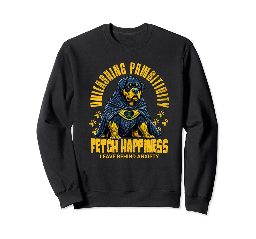 Unleashing Pawsitivity Fetch Sweatshirt - Minimalist Print Unisex - T-Shirt, Sweatshirt, Hoodie