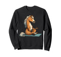 Meditation Horse Yoga Pose Relaxing Sweatshirt - Aesthetic Graphic Unisex - T-Shirt, Sweatshirt, Hoodie